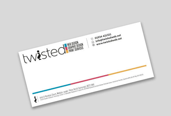 Compliment Slips, Printed by Twisted in Weston-super-Mare