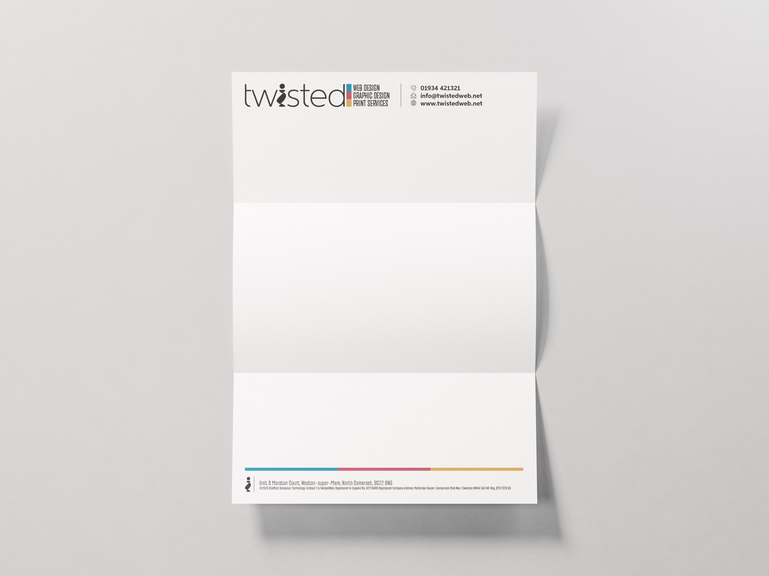 Letterheads, printed and designed by Twisted